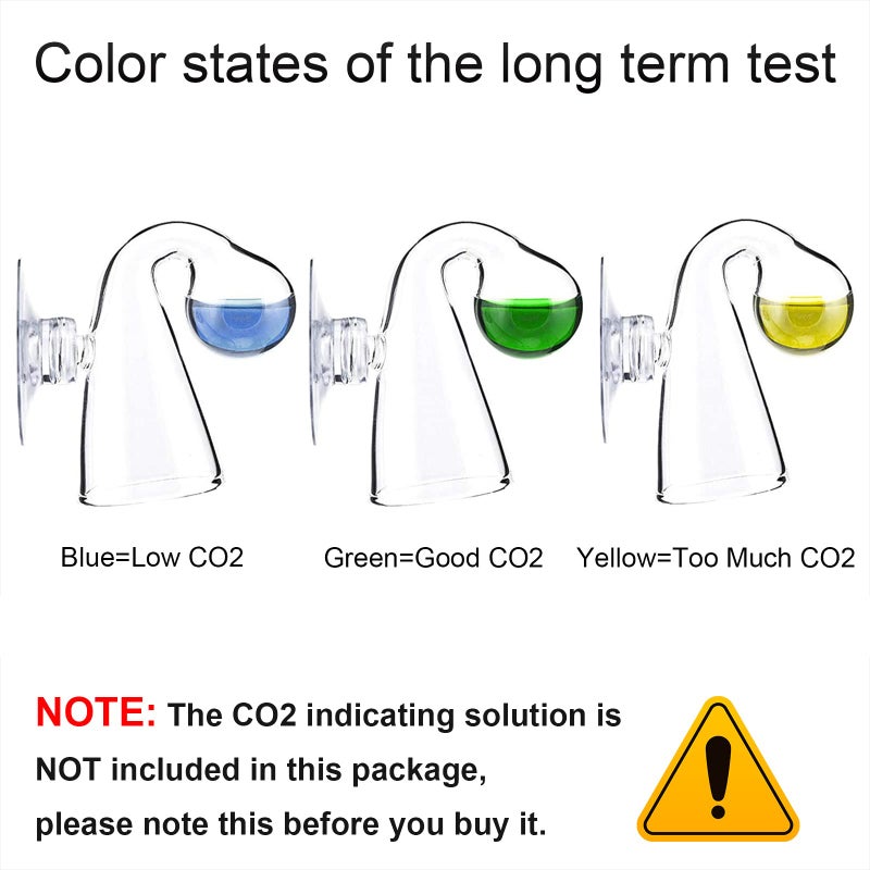 Dannisly CO2 Drop Checker Test Kit CO2 Clear Glass Capacity Monitor with Suction Cup for Aquarium Water Plant Fish Tank PH Test CO2 Kit - Image 3